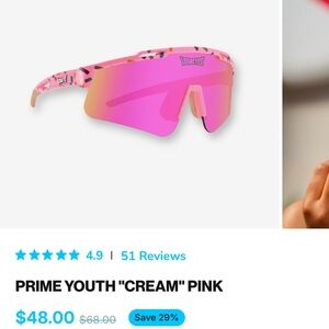 Los Reyes Youth Cream Baseball Sunglasses